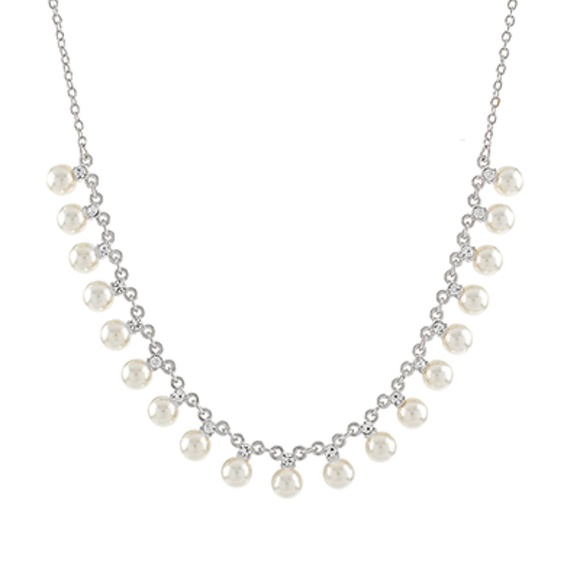 Pearl & Crystal Charm Necklace - Picture 2 of 2